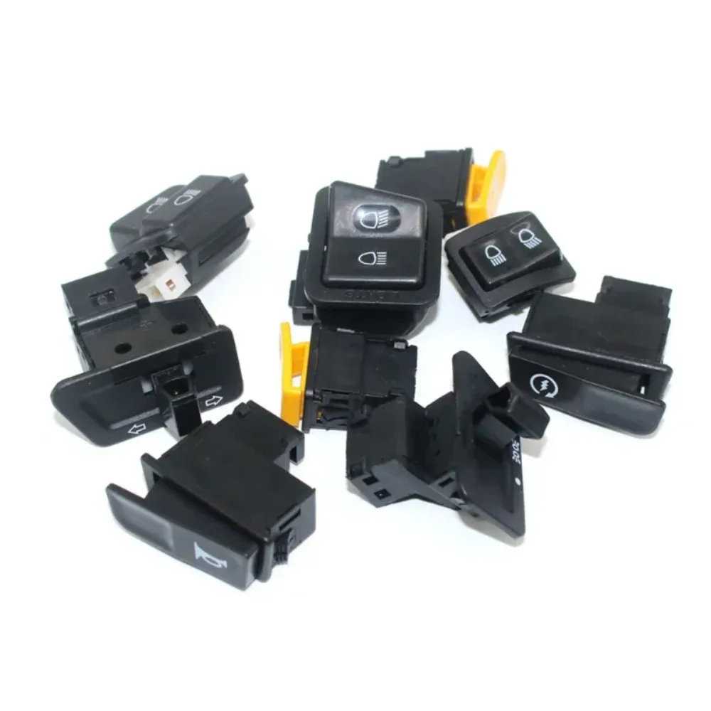 5pcs Motorcycle Accessories Headlights Speaker Distance Light Dimmer Turn Signal Switch Button Electric For GY6 Tricycle For ATV