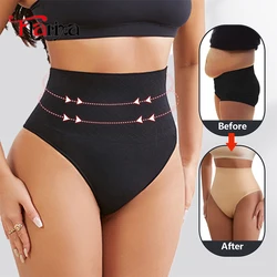 Flarixa Seamless Shaping Thong Women High Waist Shapewear Panties Tummy Control Faja Belly Fat Slimming Body Shaper Briefs