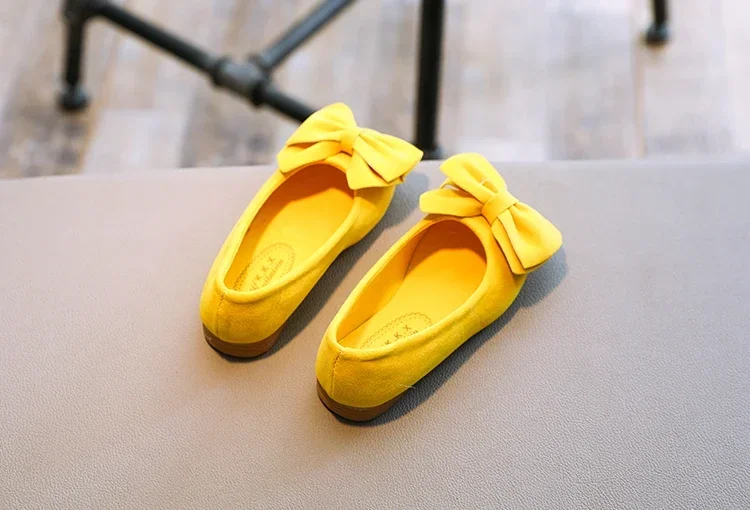 2024 neue Mode Mädchen Schuhe Pu Leder mit großen Fliege Bonbon Farbe Kinder Sandalen Slip-On Kinder Freizeit schuhe 21-36 weich heiß – Detail 22