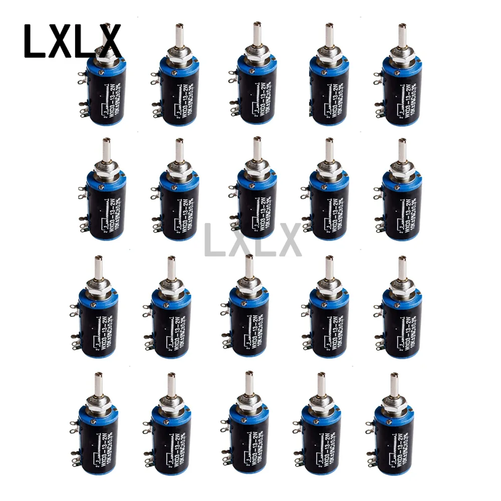 

20pcs WXD3-13-2W Multi-turn Wirewound Potentiometer 100 200 220 470 680 1K 2.2K 3.3K 4.7K 5.6K 6.8K 10K 22K 33K 47K 100K Ohm