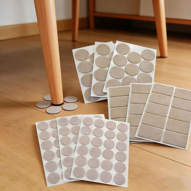 Felt Chair Leg Pads Round Square Floor Protector Self Adhesive Furniture Table Legs Pad Bumper Anti Slip Furniture Mat