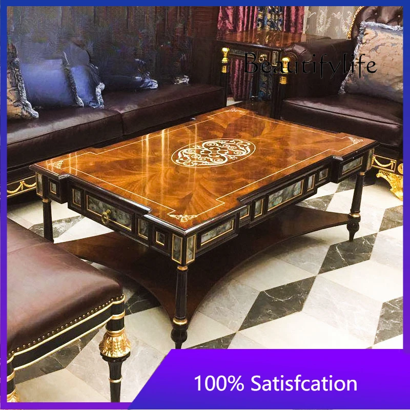 

Shell Long Coffee Table English Italian Large Apartment Rectangular Copper Classical Coffee Table Furniture X