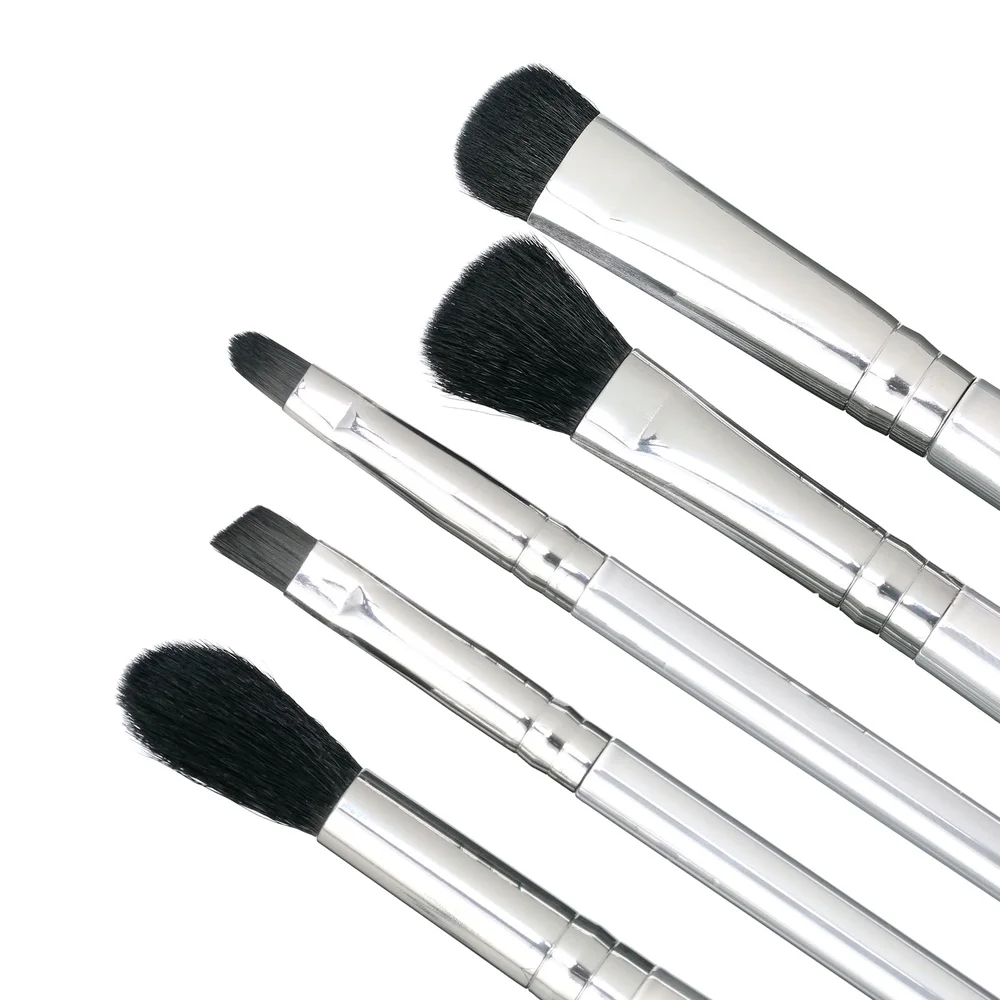 Smoky Eye Brush Kit 5 Piece Set Vegan Cruelty-Free Synthetic Brushes Eyeshadow Blending Precision Fluffy Eye Blender Ideal Smoky