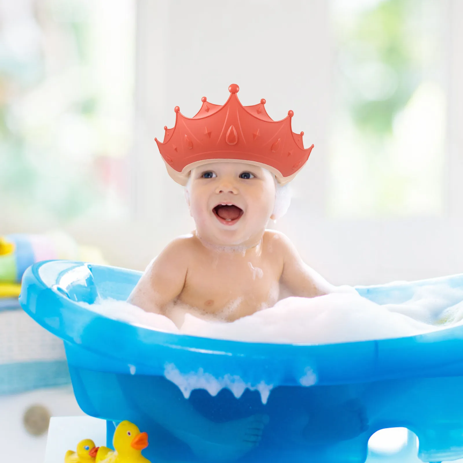 

Adjustable Waterproof Baby Bath Hat Hair Washing Shield for Toddlers Keeps Water Shampoo Off Eyes Ears Breathing Unobstructed