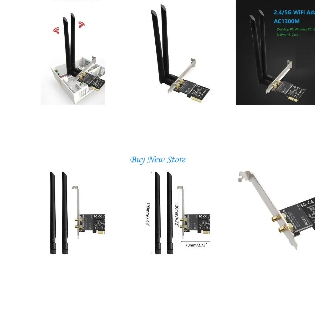 

20CE 1300M Гигабитный компьютерный приемник 2,4 ГГц 5,0 ГГц Двухдиапазонная высокоскоростная сетевая карта