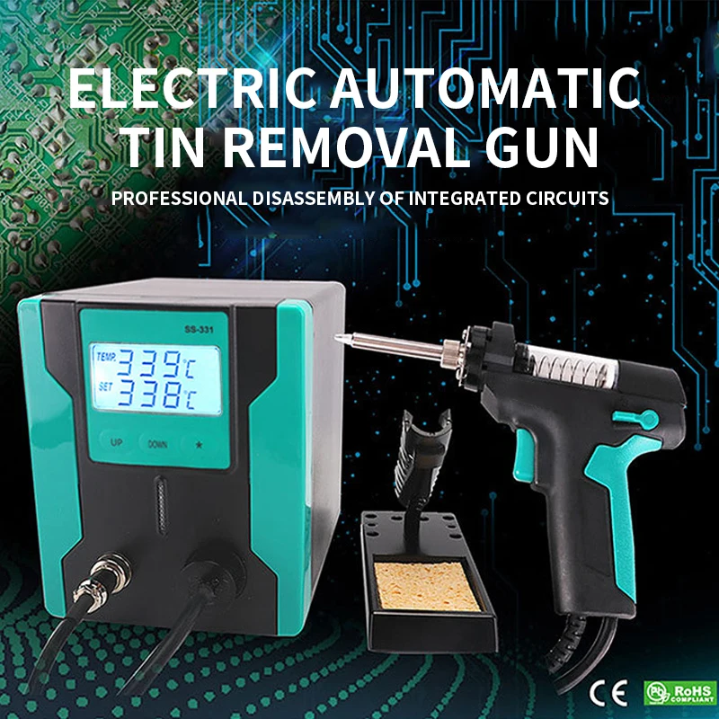 

SSS-331H Electric Automatic Tin removal Tin remover Powerful vacuum tin removal gun Integrated circuit Desoldering