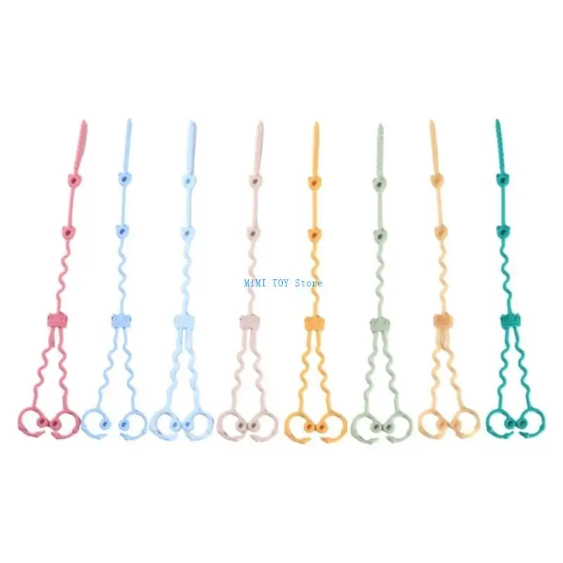 

24BE Adjustable Infant Pacifier Chain for Baby Safe Silicone Dummy Nipple Strap