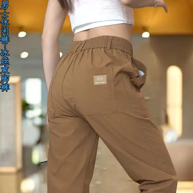 

Новинка 2025, летние брюки для инструментов, мужские свободные прямые повседневные брюки, тонкие леггинсы, мужские красивые мужские спортивные костюмы, охотничьи брюки