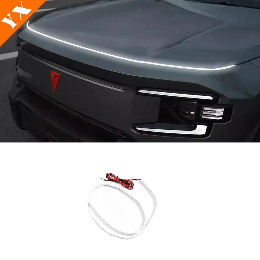 For CHANGAN Deepal G318 2024-2025 LED Light Car Hood Decorative Lights DRL Auto Engine Hood Guide Decorative Ambient Lamp