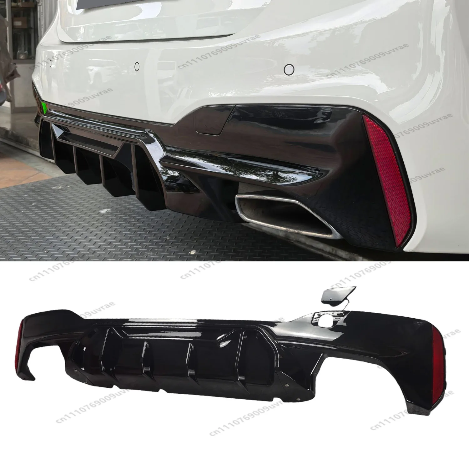

Competiton Style Gloss Black Rear Diffuser For BMW F90 M5 G30 G31 5 Series M Sport 2017-2023 Replace Rear Bumper Lip Bodykits
