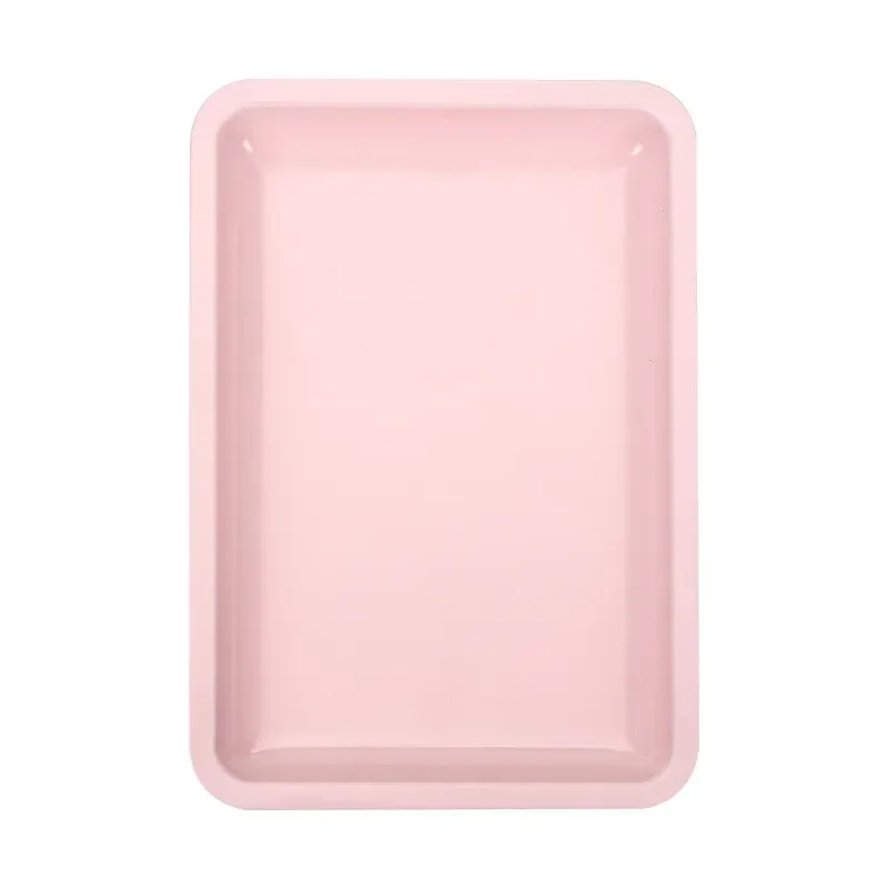 Square Nail Brush Storage Tray Stainless Steel Equipment Dish Decor Cosmetic Dental Tattoo Metal Storage Manicure Tray Tool