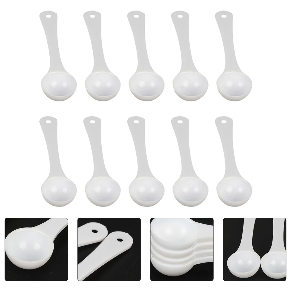 

30Pcs Pet Medicine Spoon 1g Powder Measurement Durable Plastic Easy to Use Pet Medicine Scoop Measuring Cups Spoons