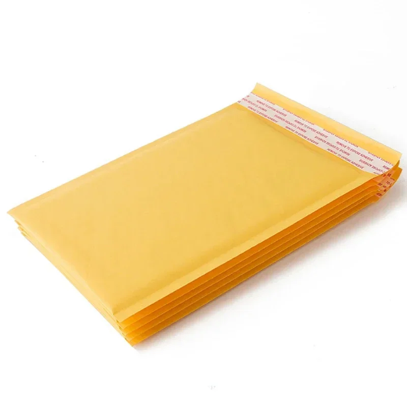 

10pcs/yellow Thick Kraft Paper Bubble Bag Bubble Envelope Bag Clothing Packaging Bag Waterproof Express Bag