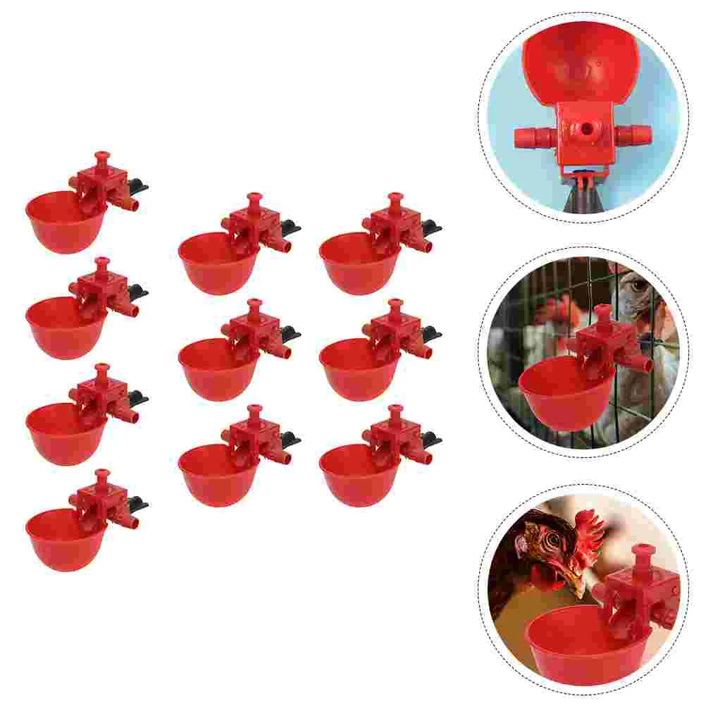 30 Pcs Automatic Drinking Bowl Home Poultry Waterer Watering Fountain System for Farm Feeder Plastic Feeding Bottle Refillable