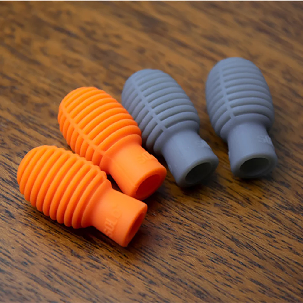 

4Pcs Silicone Drum Stick Caps Protective Covers Silent Practice Tips Drum Accessories Durable Flexible Texture