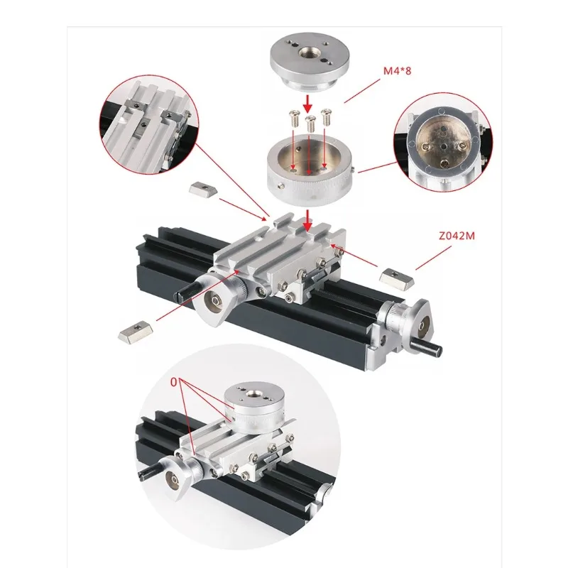 60W 12000RPM Mini Metal Turning Lathe DIY Benchtop Rotary Machine Tool