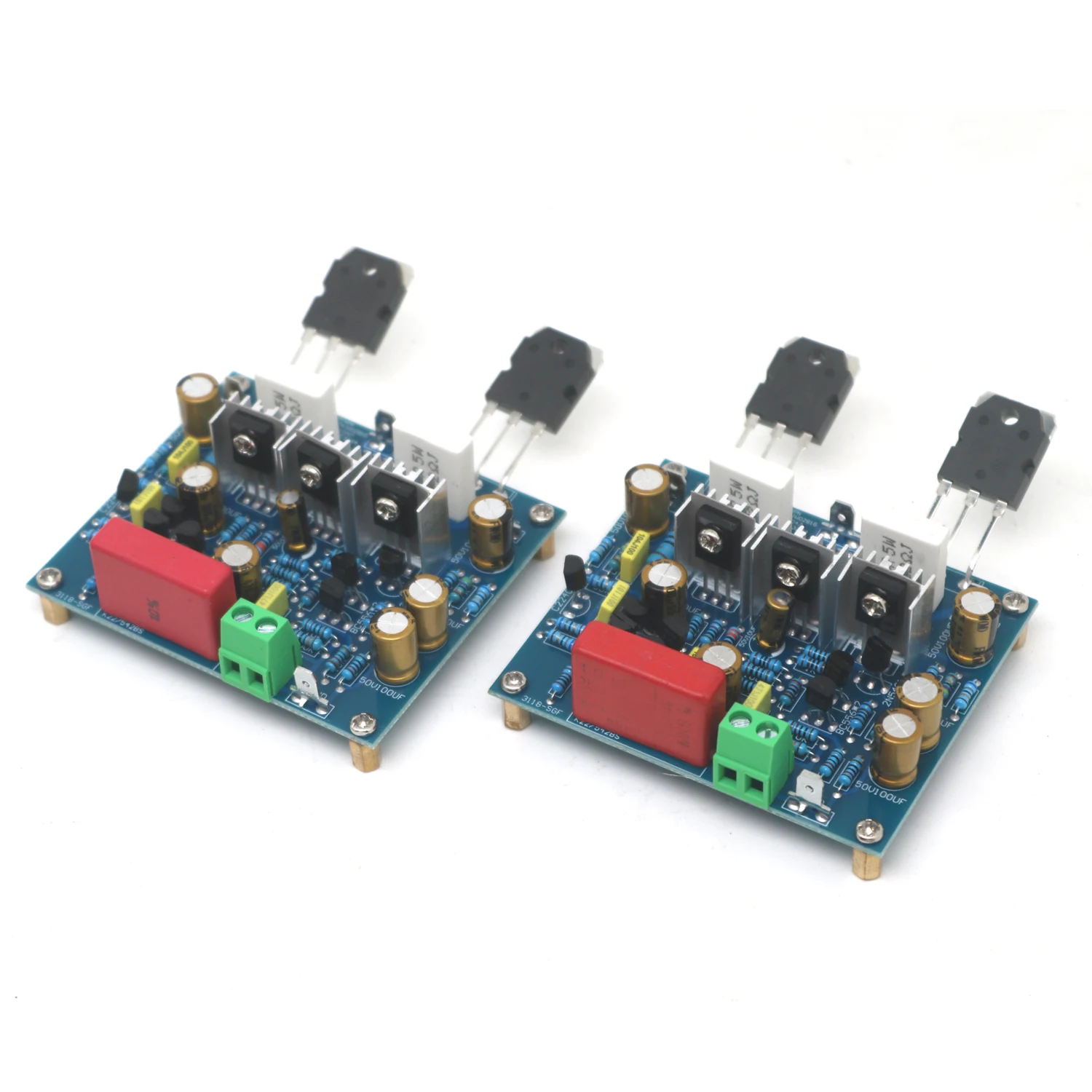 2PCS MX50 SE SANKEN 2SC3264 A1295 100W×2 듀얼 채널 오디오 전력 증폭기 보드 HiFi 스테레오 앰프