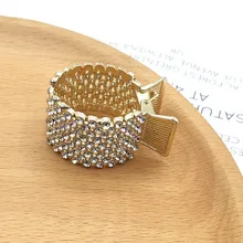 

Women's Diamond-Encrusted Hair Accessory with Strong Hold Ponytail Holder for Everyday Casual Wear