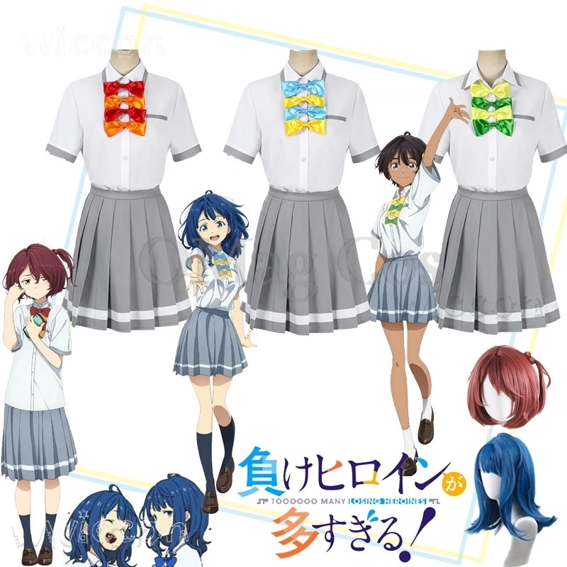 Too Many Losing Heroines Yanami Anna Yakishio Remon Komari Chika Cosplay Costume Halloween JK School Uniform Outfit Anime Novel