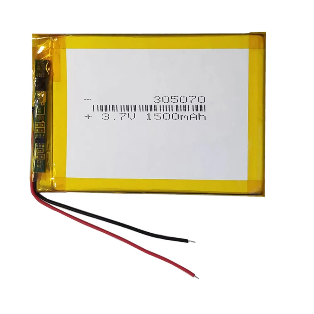 1-10PCS 3.7V 1500mAh 5.55Wh Rechargeable Lipo Battery 305070 For GPS E-book ipad MID LED Light DashCam Driving Recorder Speaker