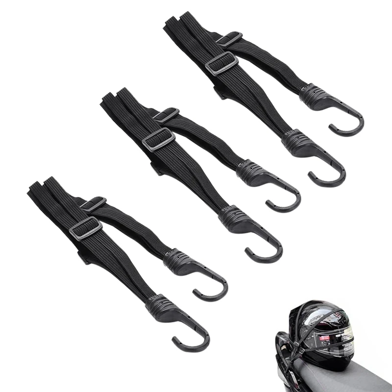 

3Pcs Bicycle Luggage Rack Straps Motorcycle Tension Belt Helmet Binding Rope Motorcycle Luggage Fixing Rope