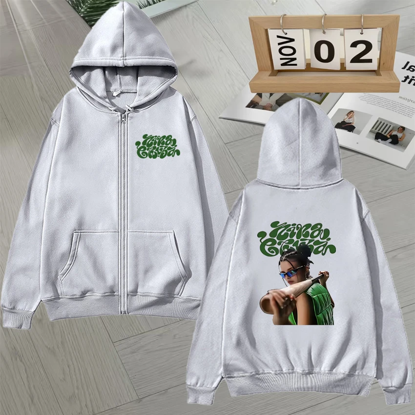 เสื้อแจ็คเก็ตฟลีซ Nina Chuba Tour Album 2025 ฤดูใบไม้ร่วง ฤดูหนาว สำหรับผู้ชายและผู้หญิง สไตล์สตรีทแวร์ ซิปแบบรูดขึ้น เสื้อสเวตเชิ้ตแขนยาวสไตล์โกธิค มีซิปและฮู้ด