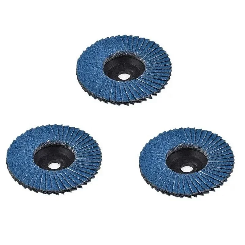 3Pcs 3 Inch Flat Flap Discs 75mm 80 Grit Grinding Wheels Metal Wood Polishing Sanding Disc For Angle Grinder