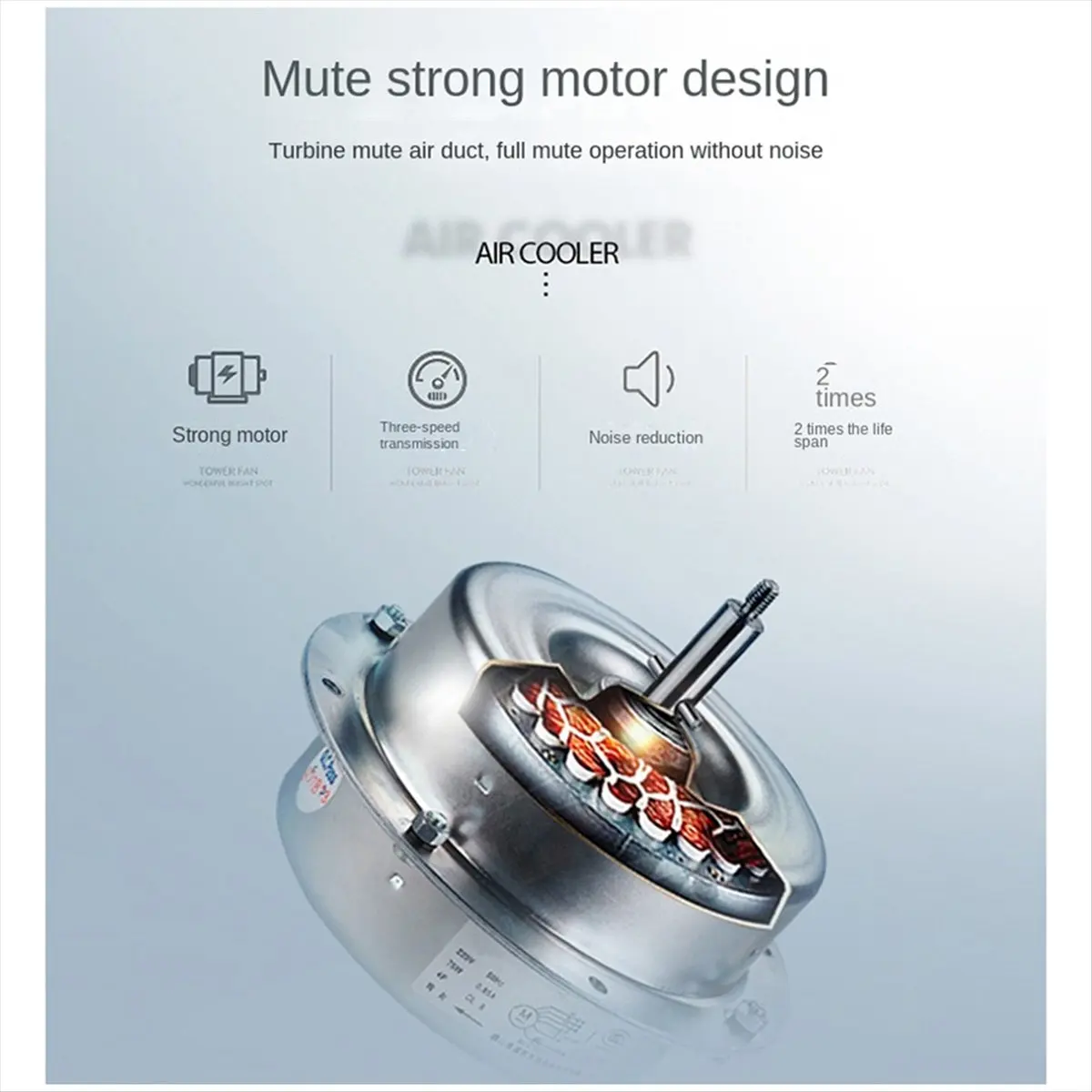 

(ABJZ) Портативный настольный вентилятор с двойным распылением, ультразвуковой атомизацией, 3 скоростями, бесшумный, с функцией охлаждения воздуха и ночником, электрический вентилятор для дома