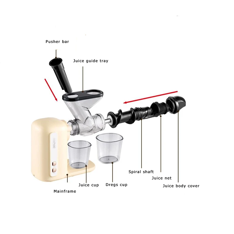 Extractor de Jugo eléctrico de velocidad, licuadora portátil de naranja y limón, exprimidor de frutas multifunción, exprimidor automático fresco de cocina