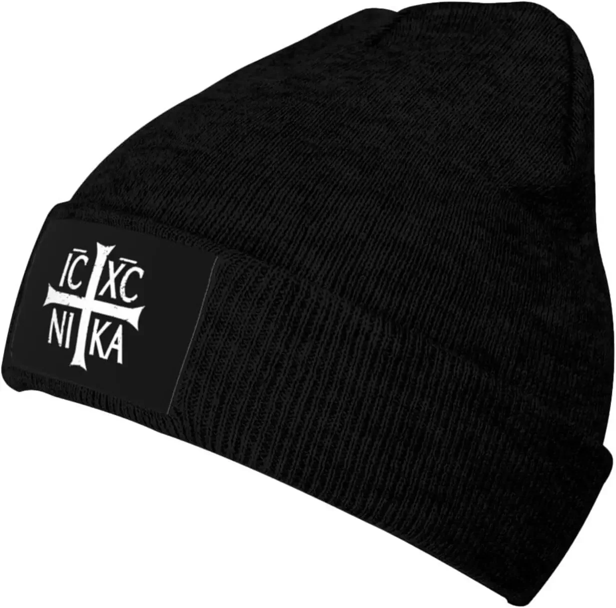 Xc Nika Cross Christogram Orthodox Eastern Christianity  Beanie Hats Warm Chunky  Knit Hat Slouchy Skull Cap for Women