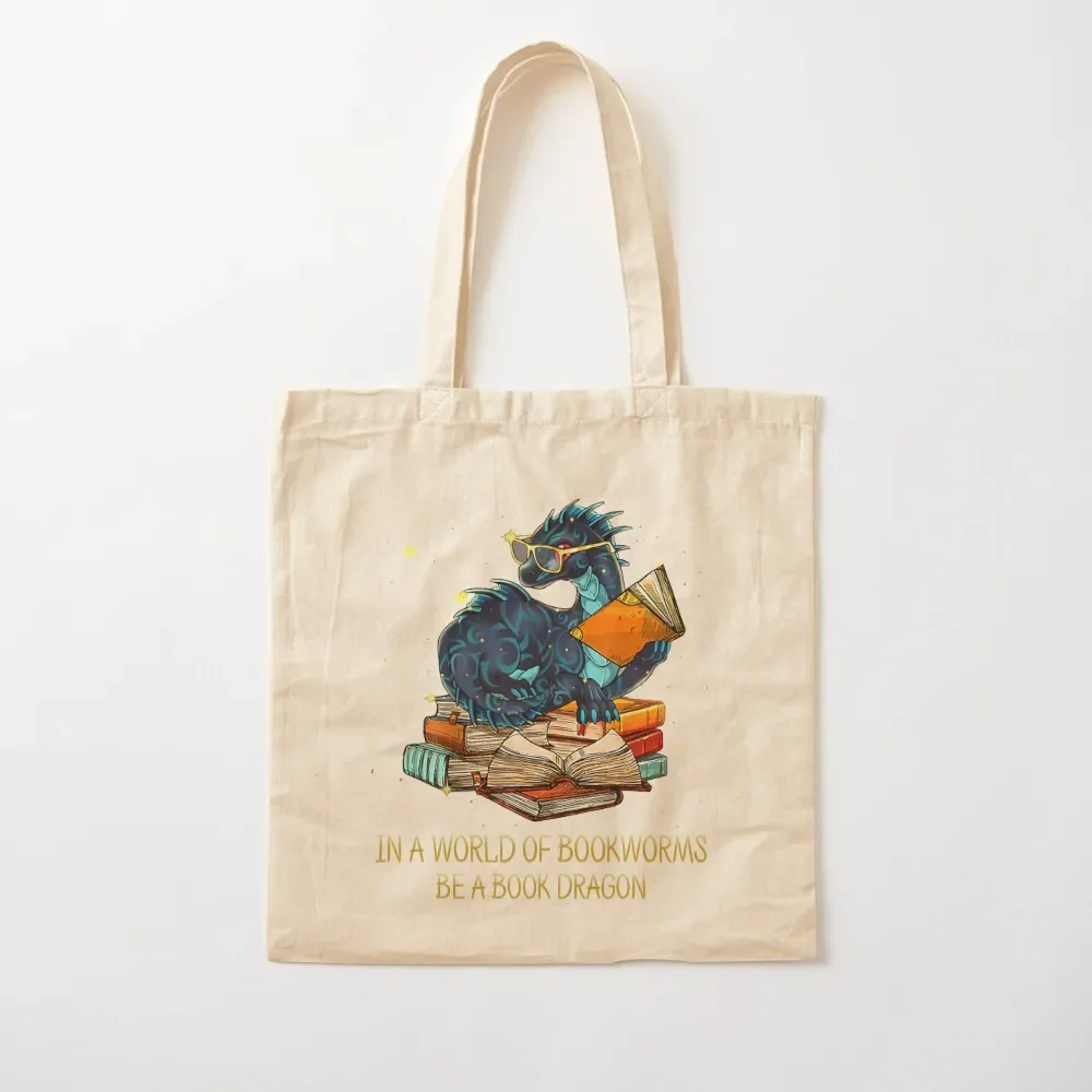 

Be A Book Dragon Tote Bag Customizable tote bag shopping trolley bag