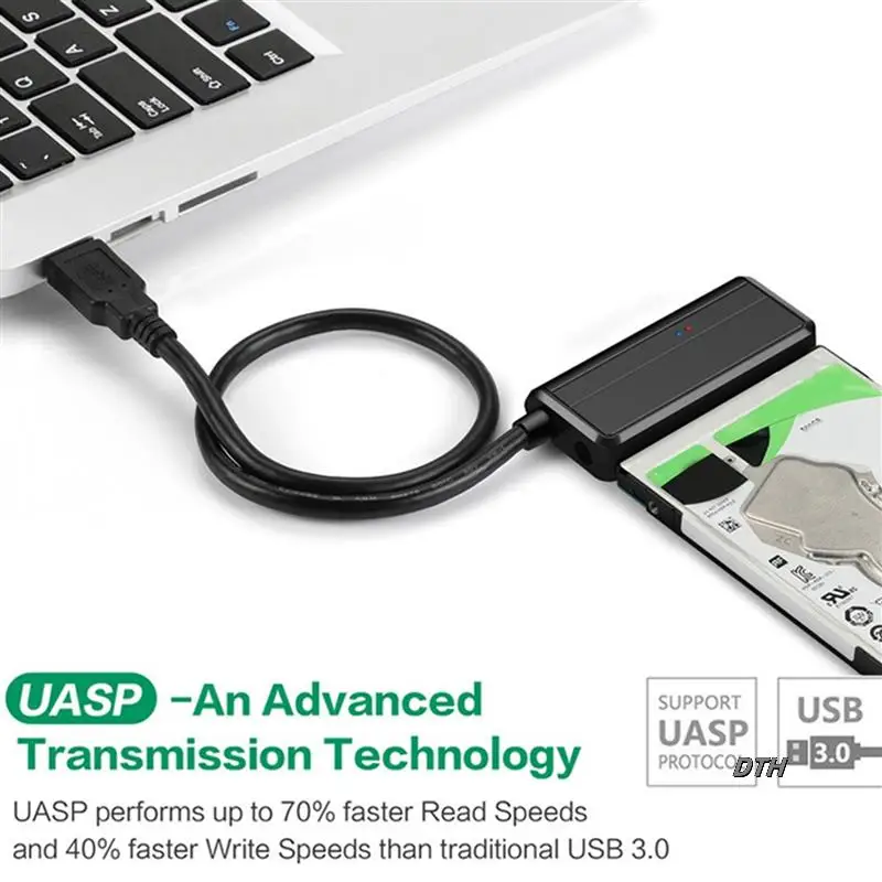 Sata إلى USB 3.0 كابل محول USB 3.0 محول القرص الصلب كابل دعم 2.5/3.5 بوصة محول SSD HDD خارجي