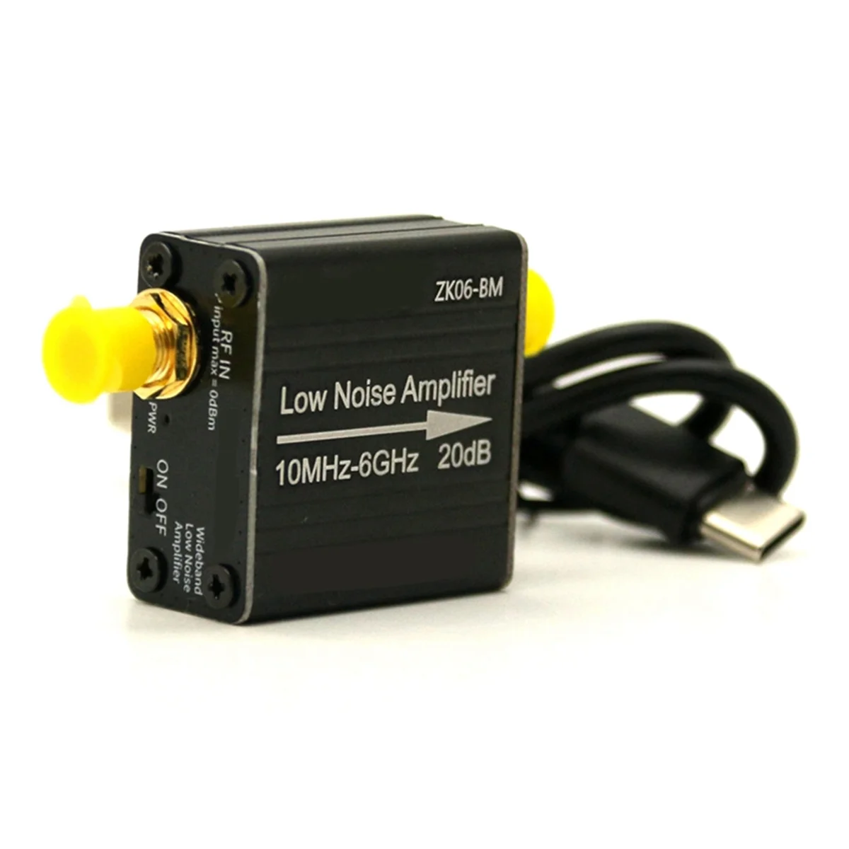 AT08 New LNA RF Power Preamplifier Module 100KHz-6GHz/10GHz 20dB High Gain LNA Low Noise Amplifier ZK06-BM