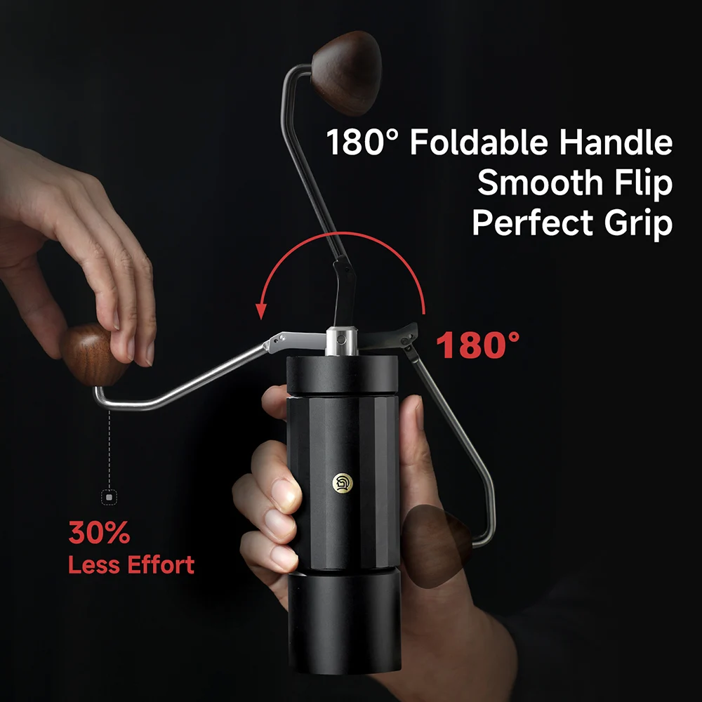 zeroHero Z4 X-Fold Manual Grinder Full Metal 670g 48mm 7 Core Burrs for Home Barista Camping Travel Espresso Grinder Pro and Set