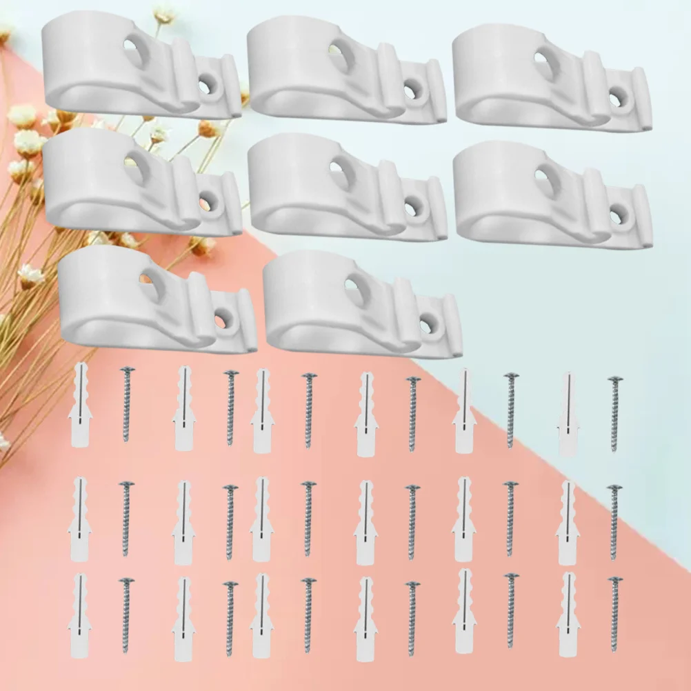 مجموعتان من أدوات تثبيت الخطاف الآمن للستائر والستائر والتحكم في سلك السلسلة - تخنق حيوانات الأطفال - مشابك شفافة #4