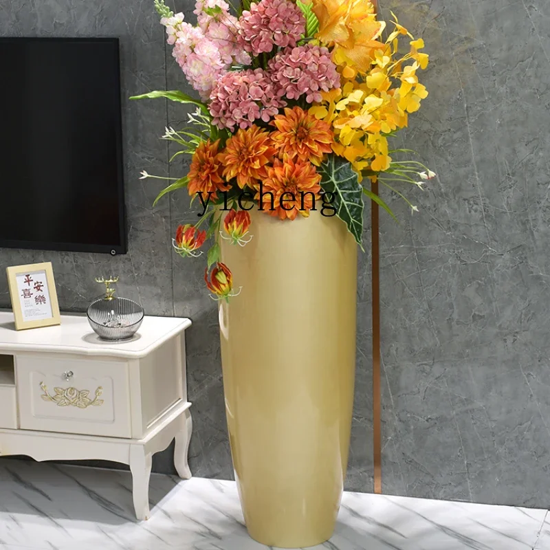 Household European-Style Living Room Floor Vase Emulational Floriculture Set Hotel Flower Arrangement