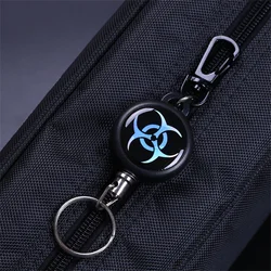1PC Resilience Wire Rope Keychain Elastic Recoil Sporty Keyring for Men Outdoor Anti Lost Multifunctional Waist Buckle Key Chain
