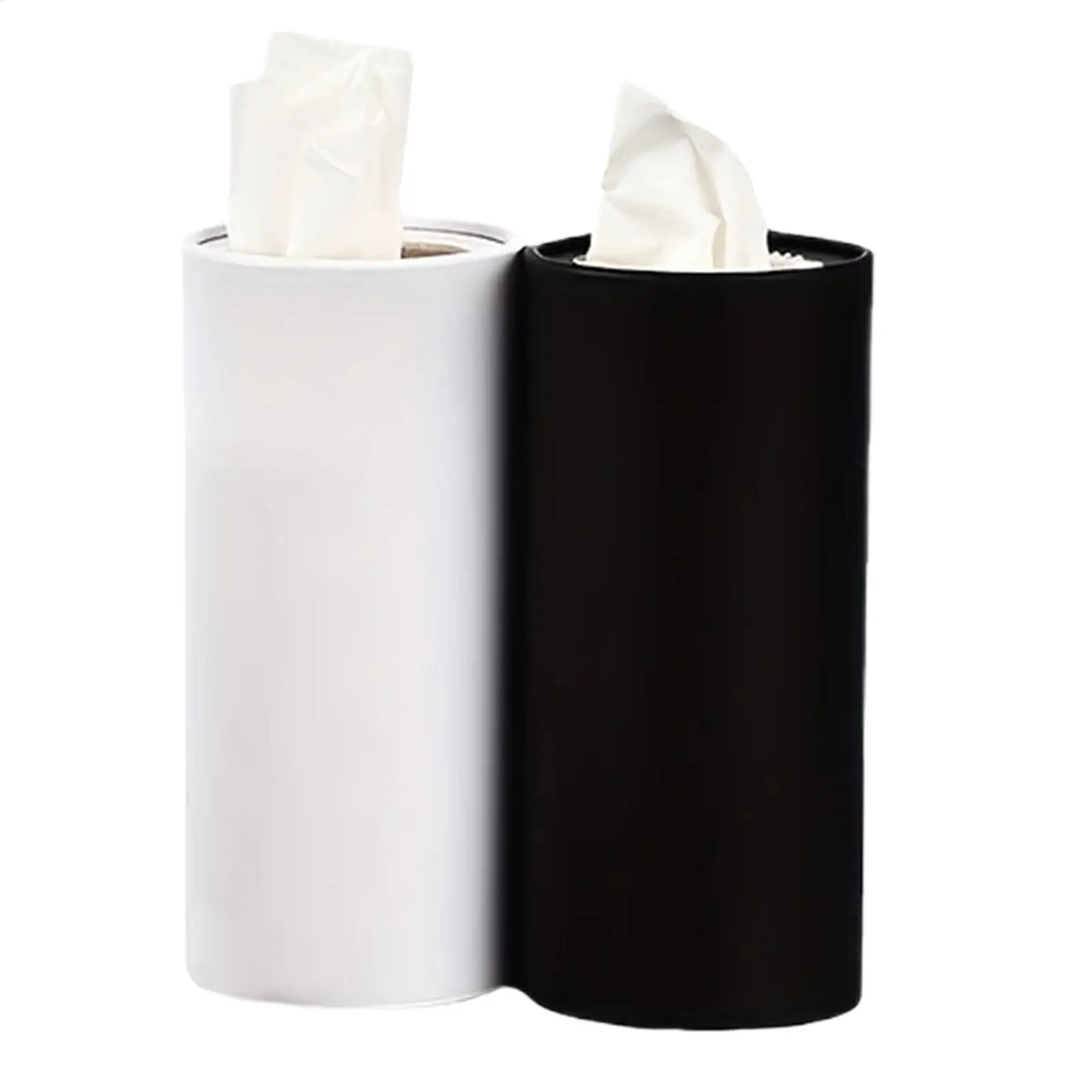 2pcs Multifunction Car Tissue Box Cup Holder Tissue Holder Car Tissues Cylinder Round Tube Tissue Container Compact Tissues Box