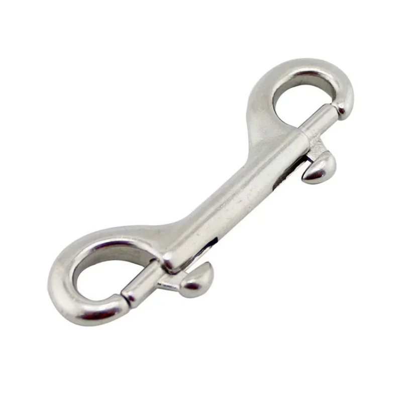 316 Stainless Steel Double Ended Snaps Hooks Scuba Diving 65mm\76mm Hook Double Ended Bolt Snap Buckle Metal Clip