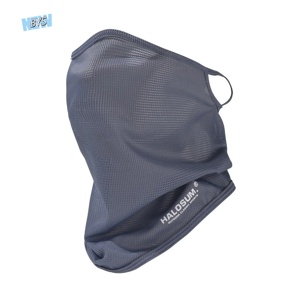 

Solid Color Windproof Scarf Dustproof Sunscreen Ice Silk Sunscreen Mask Sweat Absorption Breathable Mesh Mask Cycling