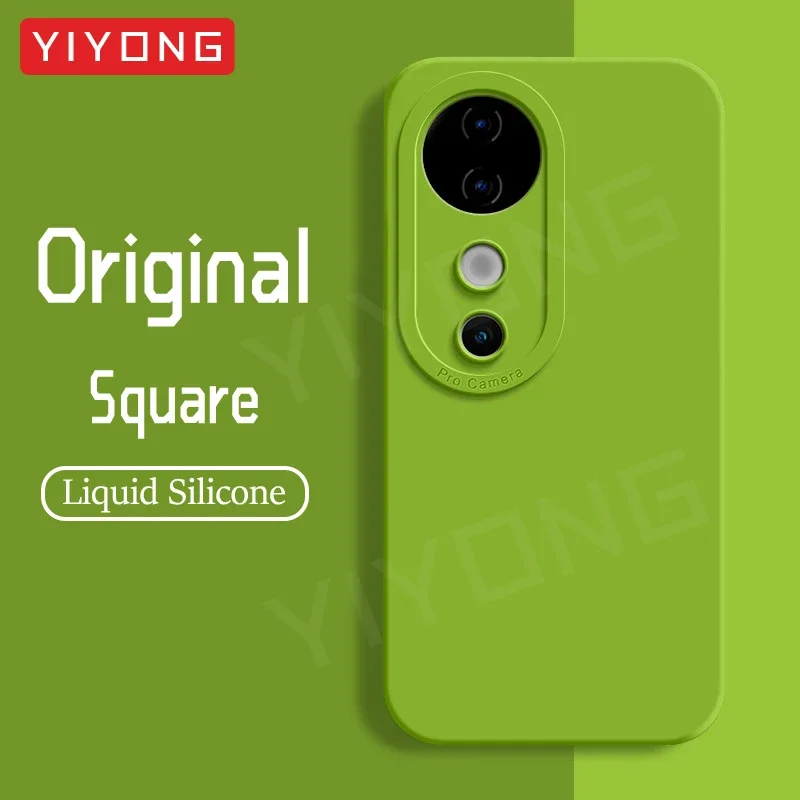 Für Vivo V40 Fall YIYONG Seidige Flüssigkeit Silikon Soft Cover Für VIVO V40 V30 V30Pro VivoV40 VivoV30 Pro 5G stoßfest Telefon Fällen