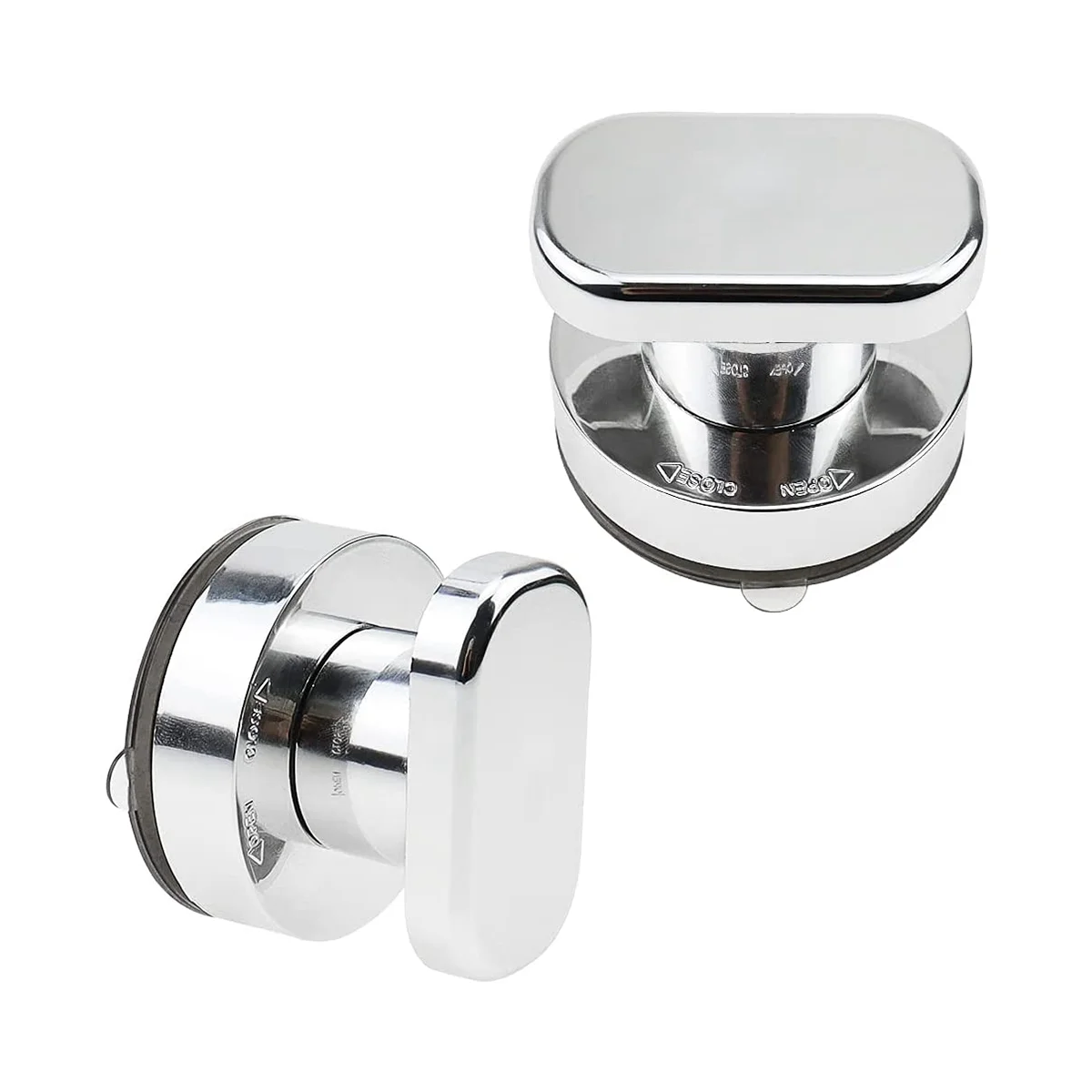 Suction Cup Handle Door 4 Pieces Suction Cup Handle Drawer Cabinet Fridge Door Glass Portable Mobility Handle Silver