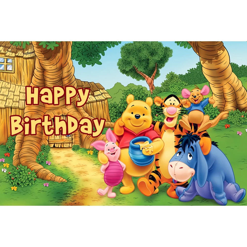 Disney Winnie the Pooh Party Kulissen Hochzeits dekoration Kinder geburtstag Photo zon benutzer definierte Hintergrund dekorationen Wand