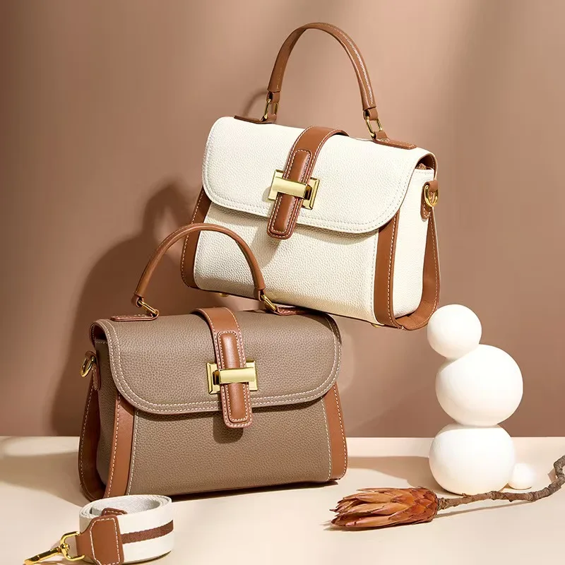 

Элитные женские сумки через плечо, маленькие квадратные сумки-кроссбоди, сумки для мам, новые модные женские сумки 2025 года, из натуральной коровьей кожи, сумка-сэтчел.