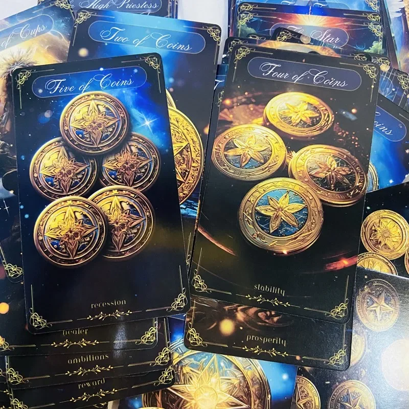 New Divine Celestial Tarot Cards A 78 Tarot Fortune Telling Divination Tools English Tarot Decks for Board Game Fate Divination