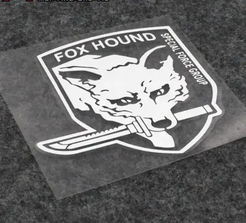 Reflekterande solida Fox Hound Special Force Group-klistermärken Metal Gear-dekaler bilstyling motosportvinyl för fönstermotorcykel 10 best sales Moto G 8 Power - №8