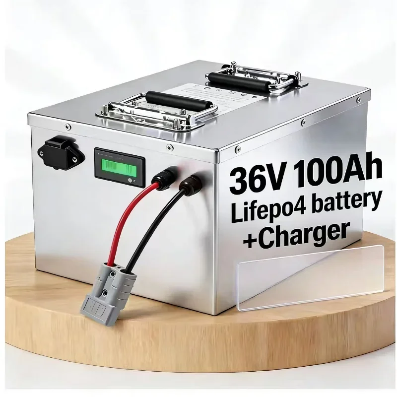 

E-Mobility Essential: аккумулятор LiFePO4 36 В, 100 Ач с BMS | 3600 Вт/7000 Вт для электронного мопеда, велосипеда, скутера и трехколесного велосипеда | В комплекте зарядное устройство 10А