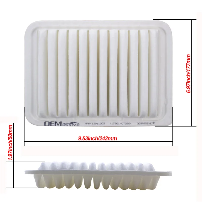 2pcs Car Engine Air Filter For Toyota Corolla E150 E170 Rav4 XA30 XA40 Yaris Vitz XP10 XP90 XP130 Matrix 17801-21050 17801-0D060