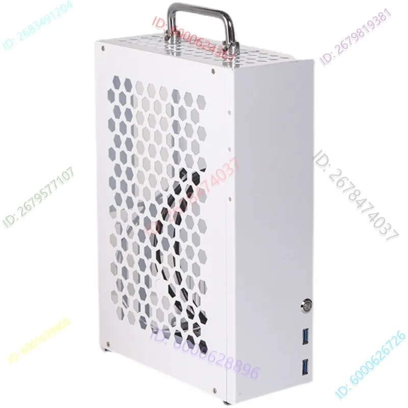 

White P02 P03 P04 Portable itxMATX Small Case with Handle FLEX Power Supply High Graphics Card Desktop Case