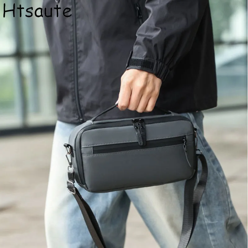 New Square Shoulder Bags for Men Oxford Men's Crossbody Bag Small Satchels Messenger Bag Male Black Business Sling Man Handbag